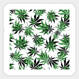 Green Leaf Design Pattern Sticker